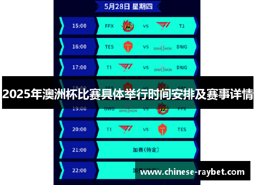 2025年澳洲杯比赛具体举行时间安排及赛事详情 2025年澳洲杯比赛具体举行时间安排及赛事详情